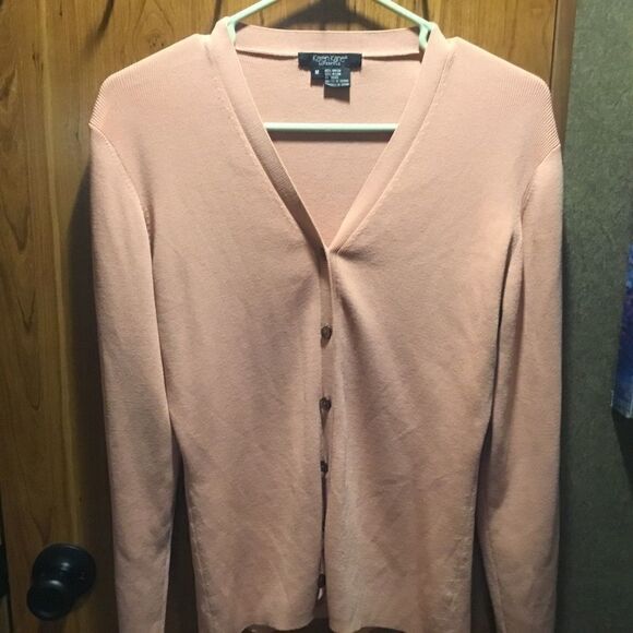 Karen Kane Sz. Medium L/S Buff Color Knit Sweater - Picture 1 of 8